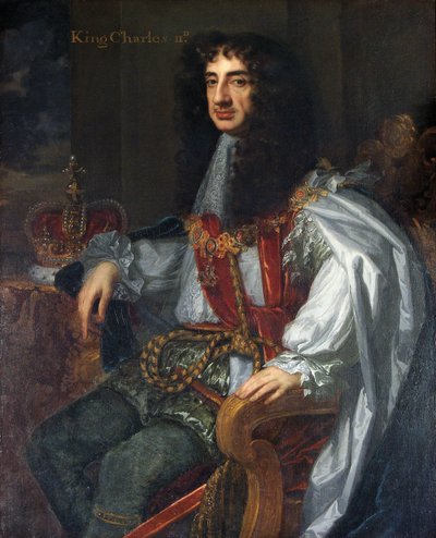 El rey Carlos II con ropas de la Orden de la Jarretera de Peter Lely